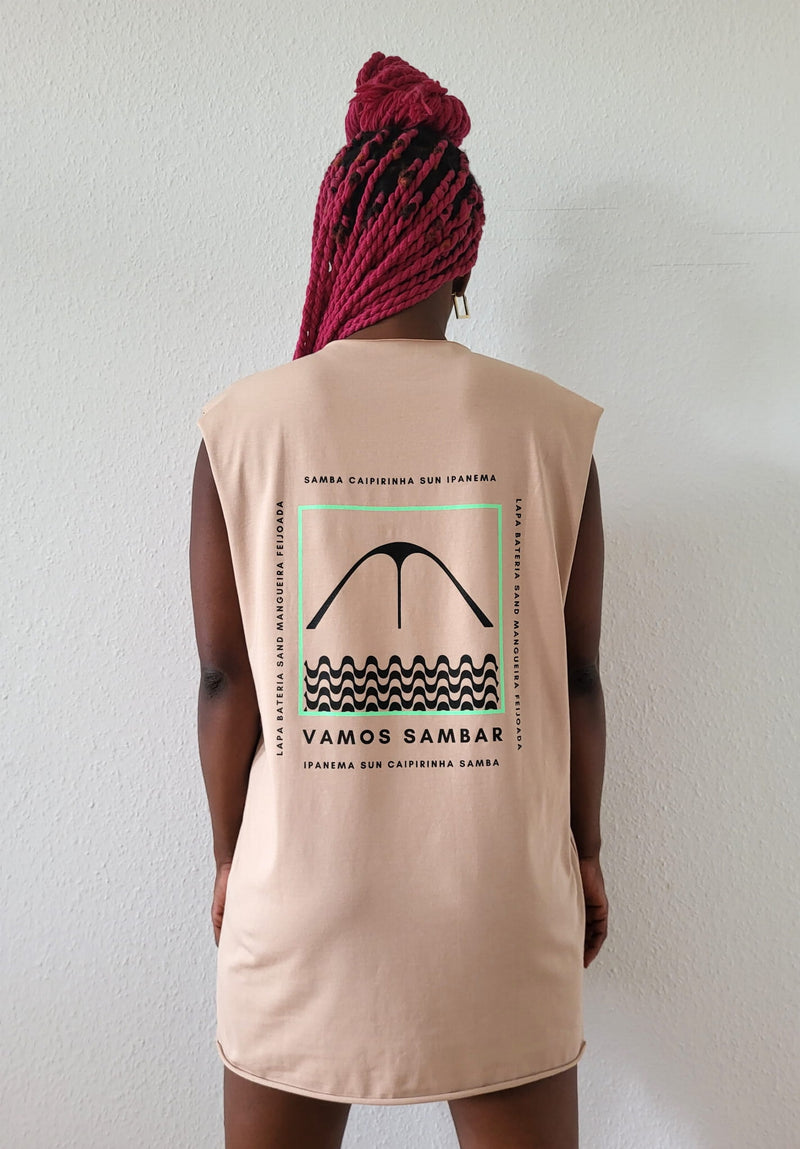 Sleeveless T-shirt SAPUCAI Sand-0