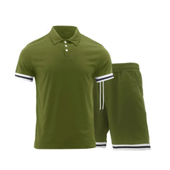 Male Color Blocking Sports And Leisure Teen T-shirt Suit