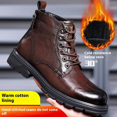 British Style All-matching Work Clothes Ankle Boots Fashion Haulage Motor Leather Boots