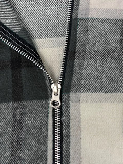 Men's Flannel Jacket Zipper Hooded Jacket