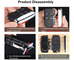 5 Button Remote Key Fob Case For Land Rover Range Rover Sport Evoque Discovery 4