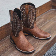 Western Denim Boots Fashion Embroidered