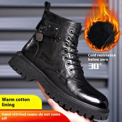British Style All-matching Work Clothes Ankle Boots Fashion Haulage Motor Leather Boots