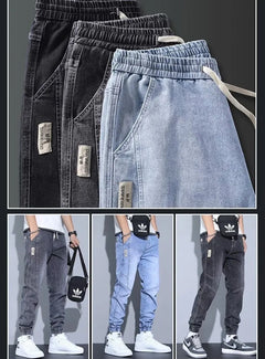 Men's Jeans Slim Fit Fashion Ankle-tied Harem Pants