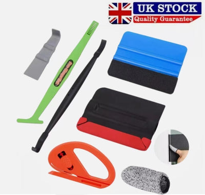 7pcs Car Film Tools Edge Rubber Scraper Window Kit Tint Film Installation Tools