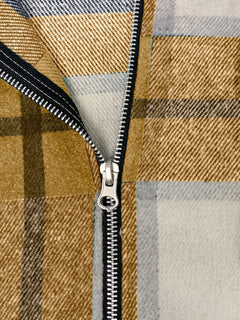 Men's Flannel Jacket Zipper Hooded Jacket