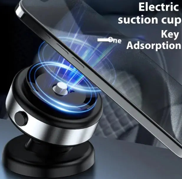 Vacuum-Lock Grip Magnetic Car Phone Holder