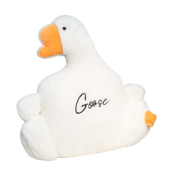 Cartoon Creative Big White Goose Office Sedentary Half Surrounded By Cushions