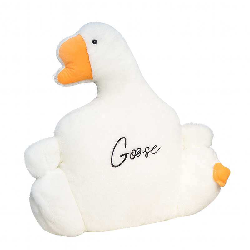 Cartoon Creative Big White Goose Office Sedentary Half Surrounded By Cushions
