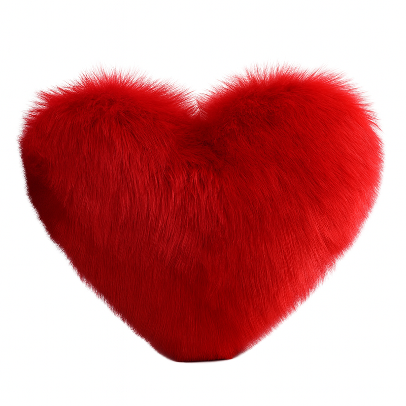 Throw Pillows Heart Shape Long Plush Fluffy Shaggy Cushion Cover Sofa Cushions Decorative Pillow Covers Pillowcase White