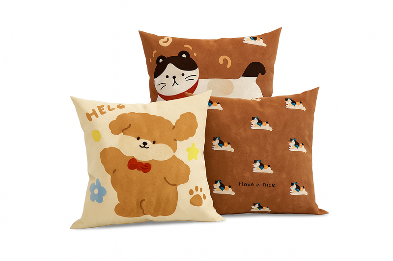 New Cute Dog Pillowcase Bedroom Cushion Cover Sofa Cushions Pillows Cover 45x45cm
