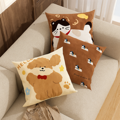 New Cute Dog Pillowcase Bedroom Cushion Cover Sofa Cushions Pillows Cover 45x45cm