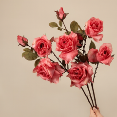 Artificial Flowers Dried Fake Flowers Retro Oil Painting Living Room Decoration