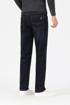 Fleece-lined Men's Loose Straight Plus Size Jeans