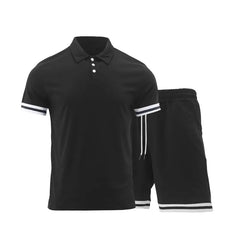 Male Color Blocking Sports And Leisure Teen T-shirt Suit