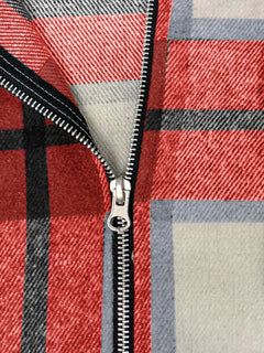 Men's Flannel Jacket Zipper Hooded Jacket