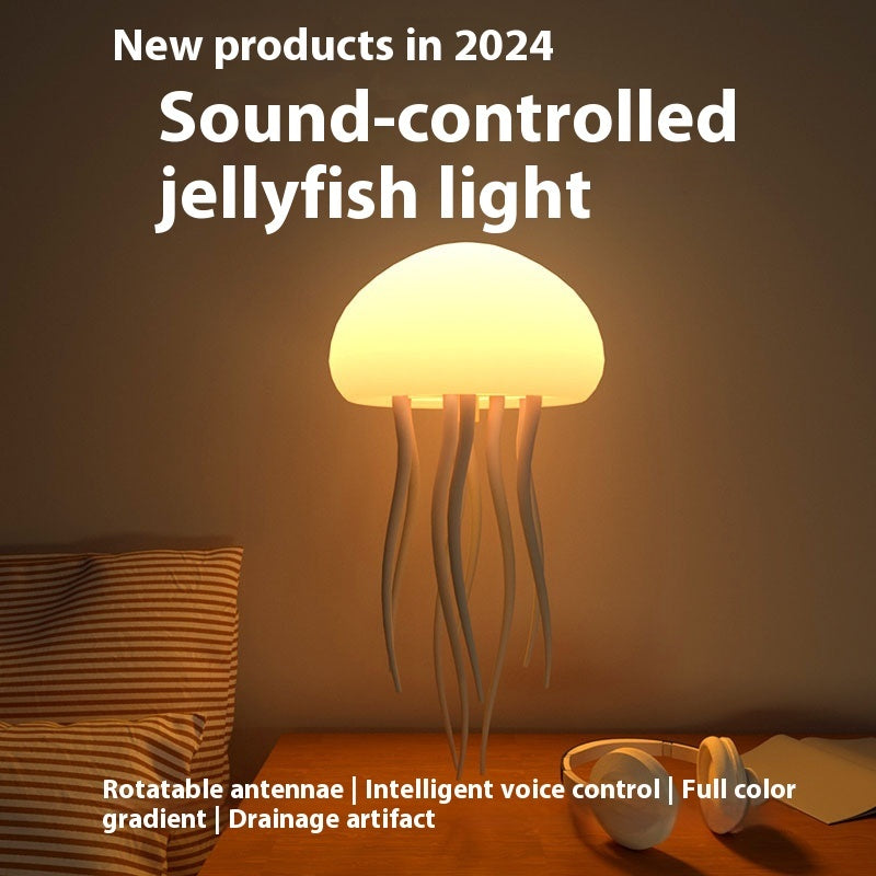LED Jellyfish Mood Lamp Jellyfish Night Light Portable Jellyfish Lamp Jellyfish Decorations Smart Table Lamp For Bedside Desk