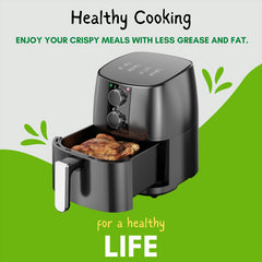 Domestic King 4L Air Fryer With Free Recipe Book - TikTopia