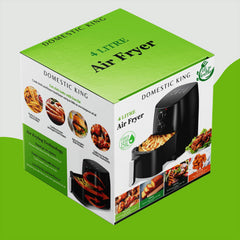 Domestic King 4L Air Fryer With Free Recipe Book - TikTopia