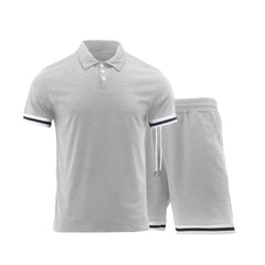 Male Color Blocking Sports And Leisure Teen T-shirt Suit