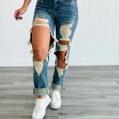 Women’s High-Waist Straight-Leg Jeans - TikTopia