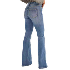 Women’s Slim Stretch High-Waisted Boot-Cut Jeans - TikTopia