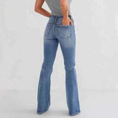 Women’s Slim Stretch High-Waisted Boot-Cut Jeans - TikTopia