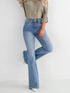 Women’s Slim Stretch High-Waisted Boot-Cut Jeans - TikTopia