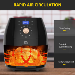 Air Fryer 1700W 5.5L with Digital Display Adjustable Temperature - TikTopia