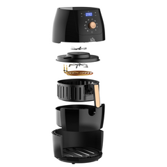 Air Fryer 1700W 5.5L with Digital Display Adjustable Temperature - TikTopia