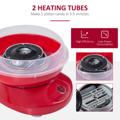 Candy Floss Machine, 450W-Red - TikTopia