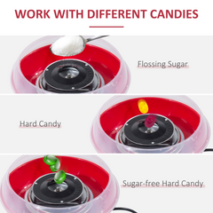 Candy Floss Machine, 450W-Red - TikTopia