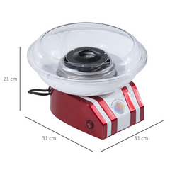 Candy Floss Machine, 450W-Red/White - TikTopia