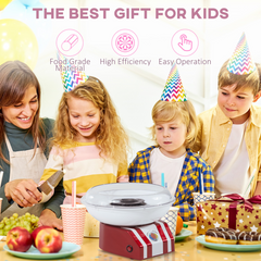 Candy Floss Machine, 450W-Red/White - TikTopia