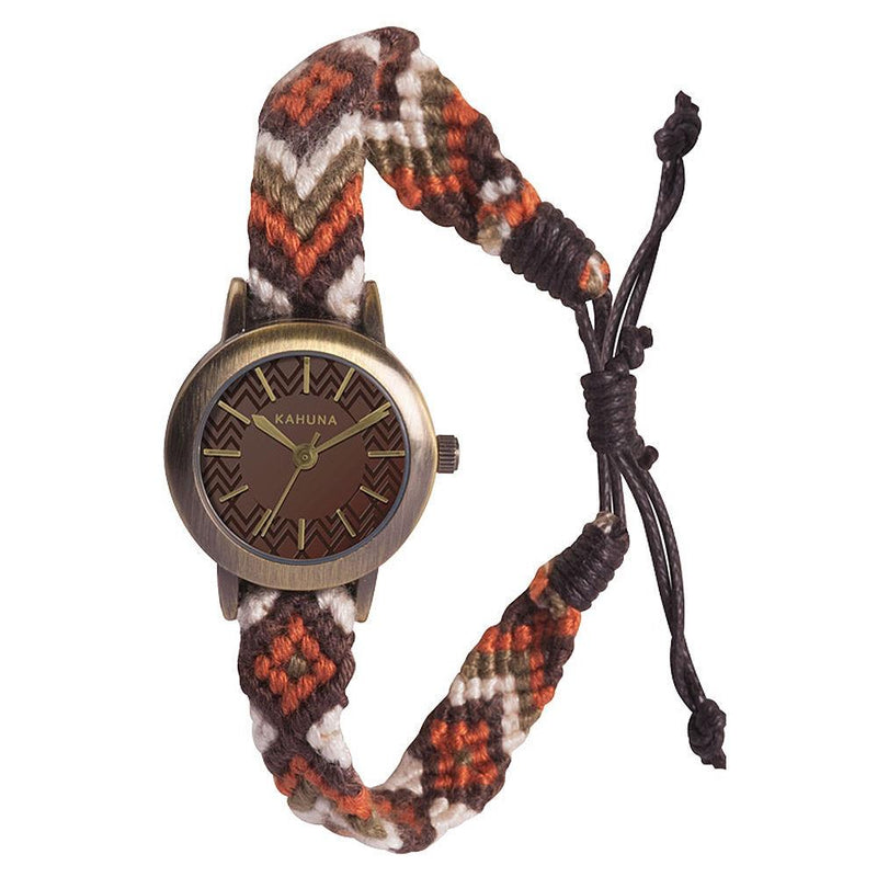 Kahuna Ladies Brown dial with Fabric Strap Friendship Watch - TikTopia