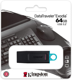 Kingston DataTraveler Exodia Flash Drive USB 3.2 Gen 1- 64GB - TikTopia