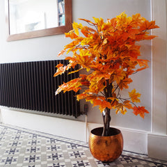 125cm Orange Maple Acer Extra Large Artificial Tree - TikTopia
