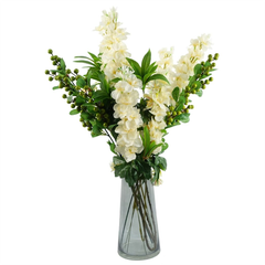 Pack of 6 x 70cm Artificial Green Berry Spray - TikTopia