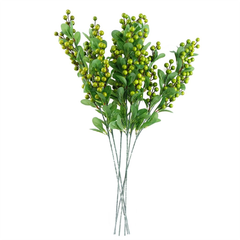 Pack of 6 x 70cm Artificial Green Berry Spray - TikTopia