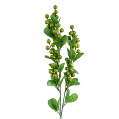 Pack of 6 x 70cm Artificial Green Berry Spray - TikTopia