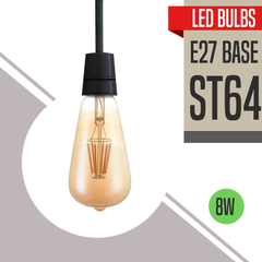 10Pack E27 LED Edison Dimmable Vintage Amber Glass Warm white 2700K Light Bulb - TikTopia