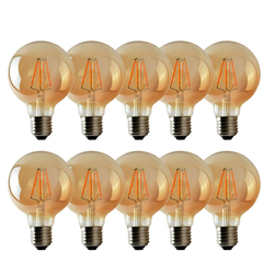 10Pack E27 LED Edison Dimmable Vintage Amber Glass Warm white 2700K Light Bulbs - TikTopia