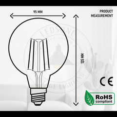 10Pack E27 LED Edison Dimmable Vintage Amber Glass Warm white 2700K Light Bulbs - TikTopia