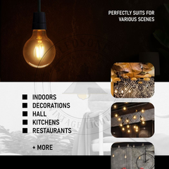 10Pack E27 LED Edison Dimmable Vintage Amber Glass Warm white 2700K Light Bulbs - TikTopia