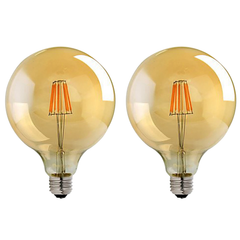 2 Pack E27 LED Edison Dimmable Vintage Amber Glass Warm white 2700K Light Bulbs - TikTopia