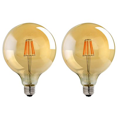 2 Pack E27 LED Edison Dimmable Vintage Amber Glass Warm white 2700K Light Bulbs - TikTopia