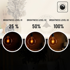 5 Pack E27 LED Edison Dimmable Vintage Amber Glass Warm white 2700K Light Bulbs - TikTopia