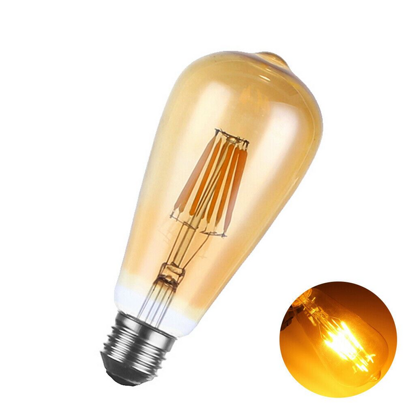 E27 ST64 Vintage LED Dimmable  Bulbs, 8W Edison Light Bulb, - TikTopia