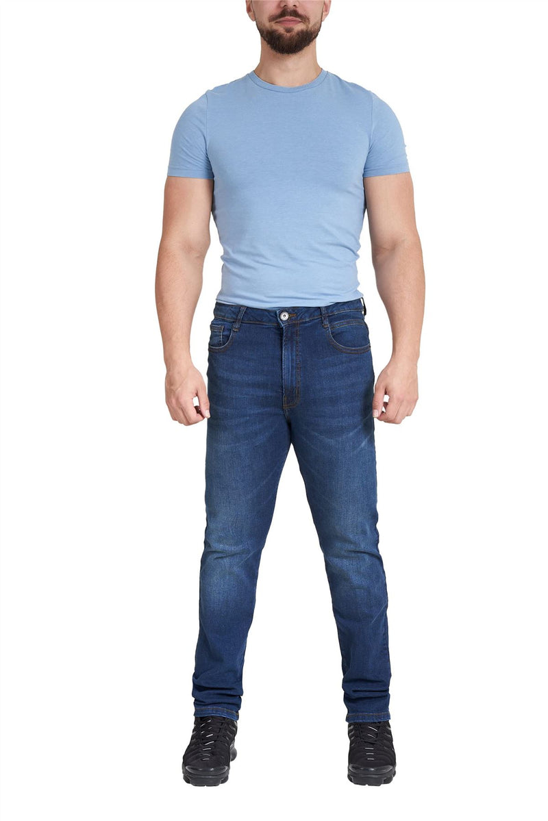Mens Slim Leg Jeans Mid Wash - Size 36