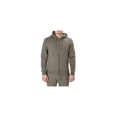 MENS ZIP HOODIE KHAKI L - TikTopia
